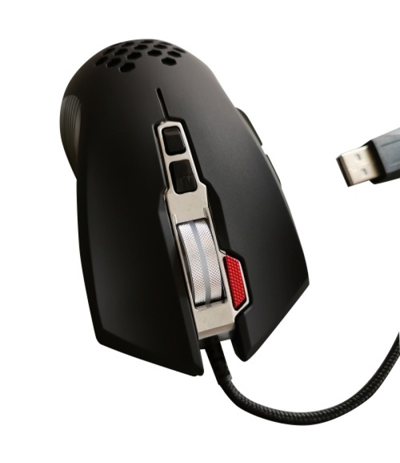Mouse with USB Chargeing Port Design Ergonomic Optiacal RGB Illuminated Mouse 4 Levels DPI with Scroll Wheel 2 Thumb Buttons for