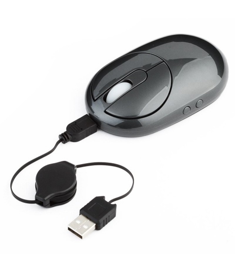 2.4G Wireless Rechargeable Mouse 3-gear Adjustable DPI Ergonomic Optical Mouse with 3-port USB Hub Charging Dock Black