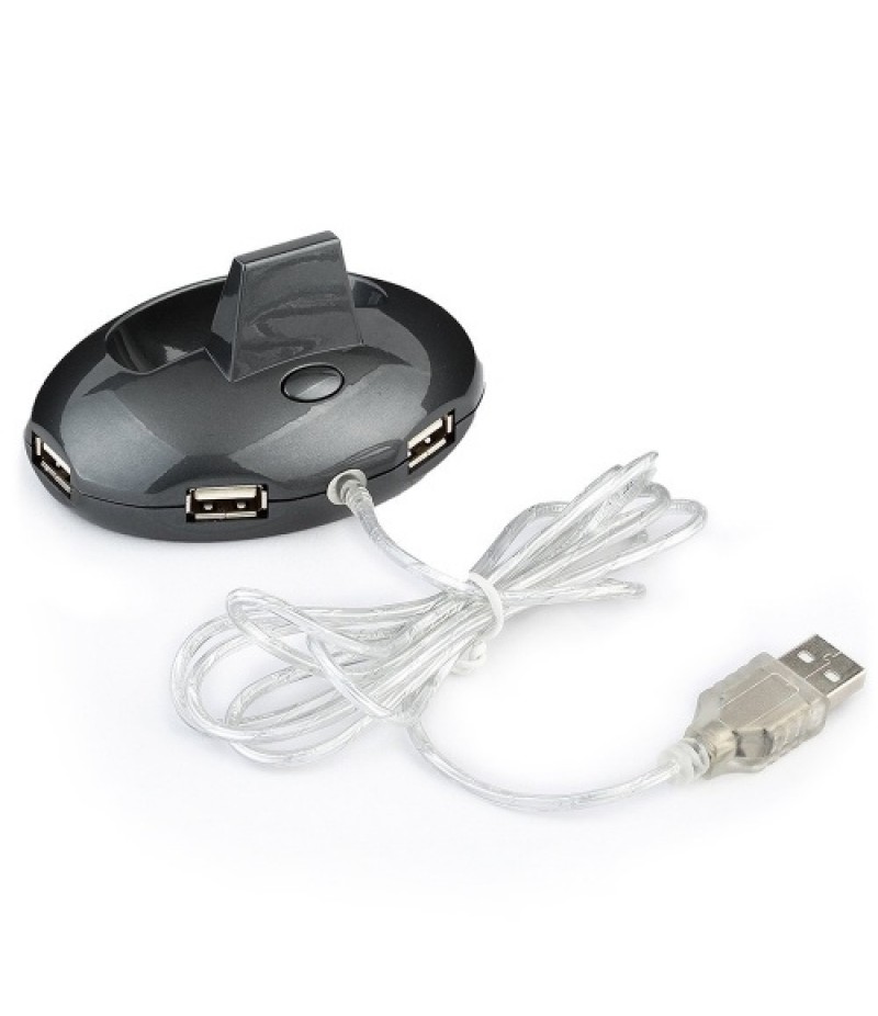 2.4G Wireless Rechargeable Mouse 3-gear Adjustable DPI Ergonomic Optical Mouse with 3-port USB Hub Charging Dock Black