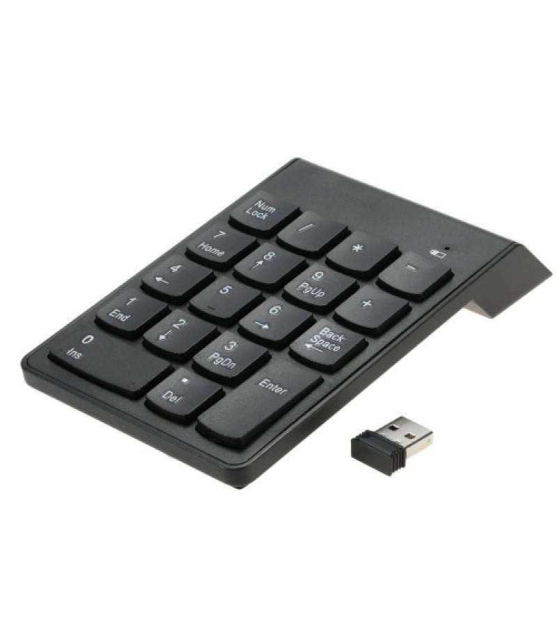 2.4G USB Numeric Keypad Wireless Number Pad 18 Keys Mini Digital Keyboard for iMac/MacBook/MacBook Air/Pro Laptop PC Notebook De