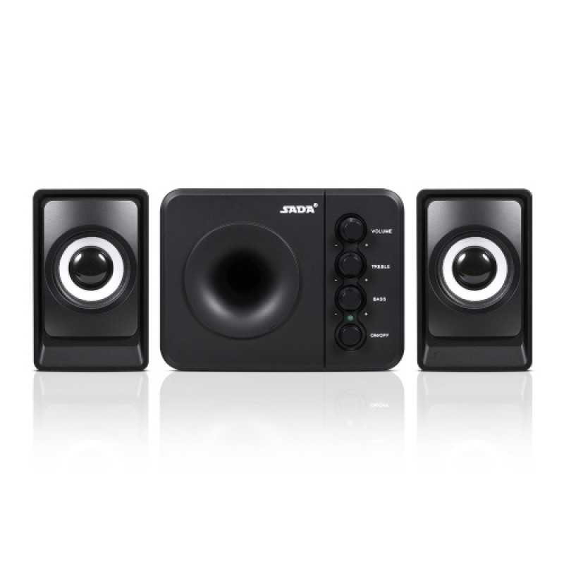 D-205 Active Speaker Computer Speaker Stereo Input Speaker USB-powered Speaker 3.5mm Audio Speaker Black