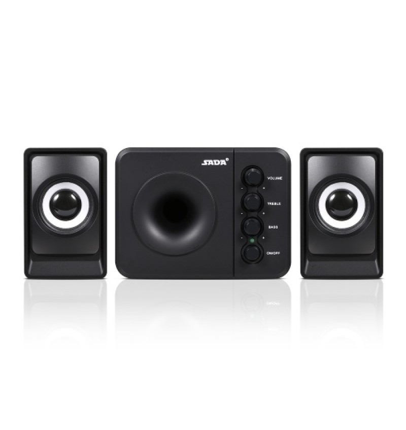 D-205 Active Speaker Computer Speaker Stereo Input Speaker USB-powered Speaker 3.5mm Audio Speaker Black