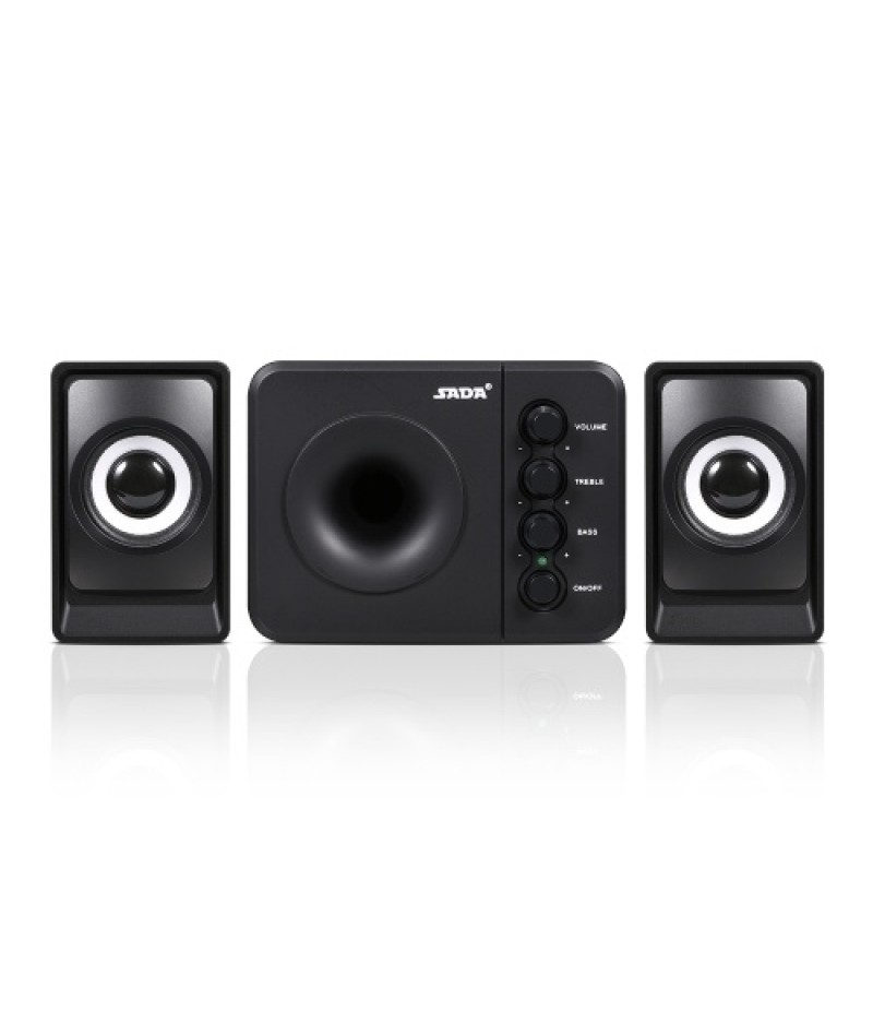 D-205 Active Speaker Computer Speaker Stereo Input Speaker USB-powered Speaker 3.5mm Audio Speaker Black