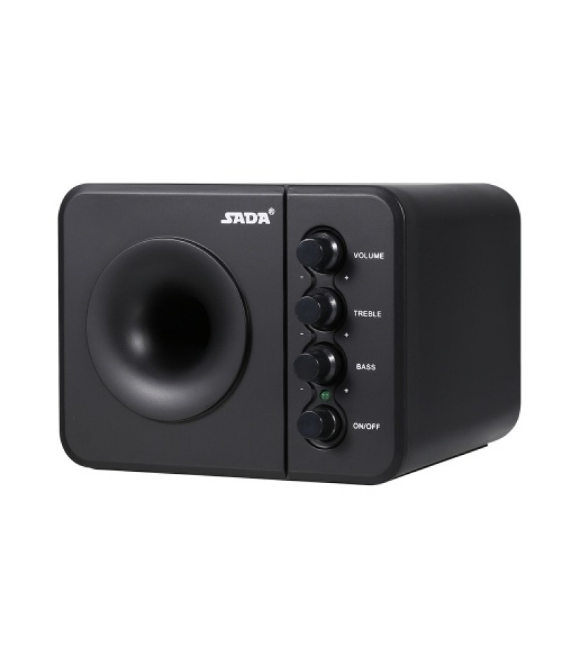 D-205 Active Speaker Computer Speaker Stereo Input Speaker USB-powered Speaker 3.5mm Audio Speaker Black