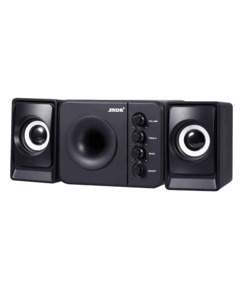 D-205 Active Speaker Computer Speaker Stereo Input Speaker USB-powered Speaker 3.5mm Audio Speaker Black