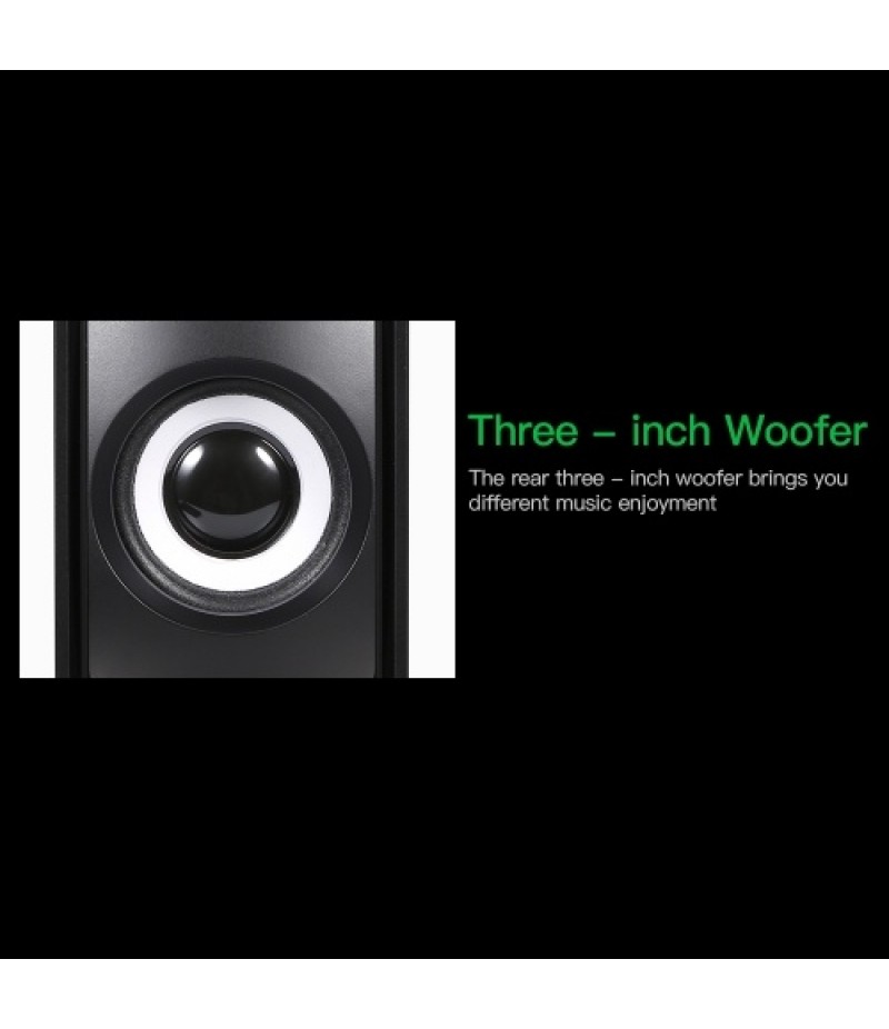 D-205 Active Speaker Computer Speaker Stereo Input Speaker USB-powered Speaker 3.5mm Audio Speaker Black