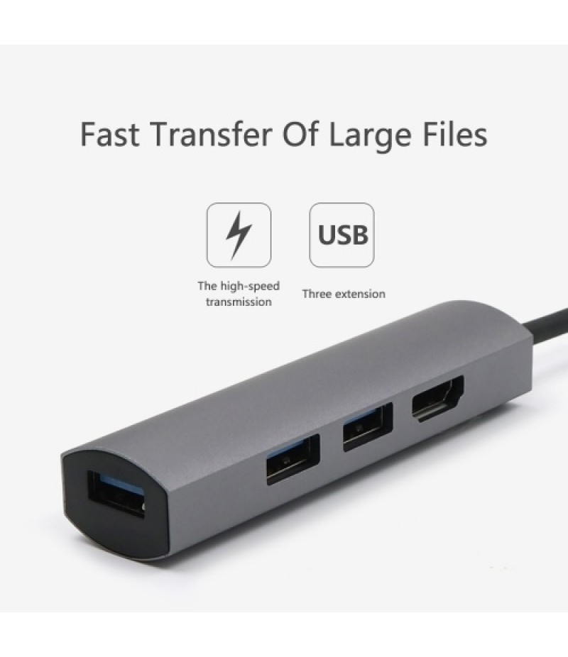 type-c hub3.0+HDMI4K Transverter Four In One Laptop Phone Patch Cord mate10P30