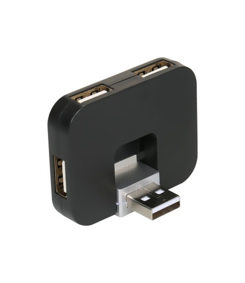 4-port USB2.0 Hub Rotating USB2.0 Converter Support USB Fan Mouse Keyboard Mobile Hard Disk U Disk USB Light for PC Laptop