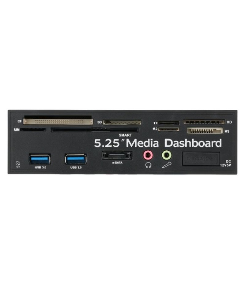 Multi-Function USB 3.0 Hub eSATA Port Internal Card Reader PC Dashboard Media Front Panel Audio for SD MS CF TF M2 MMC Memory Ca