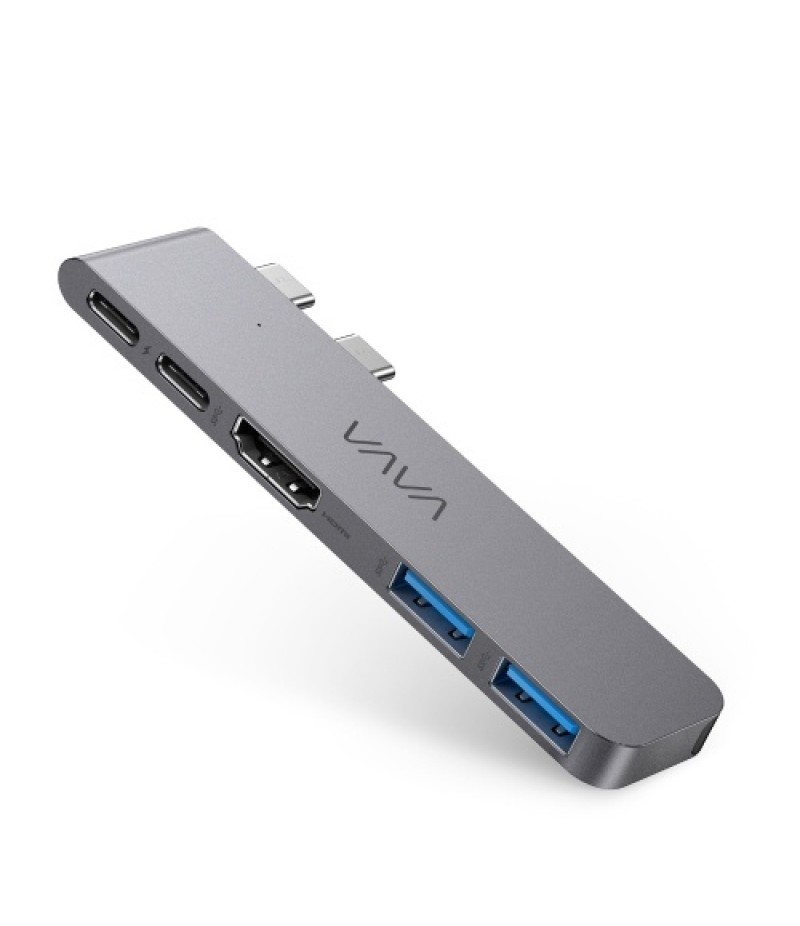 5-in-2 USB C Hub Multiport Adapter for MacBook Air MacBook Pro