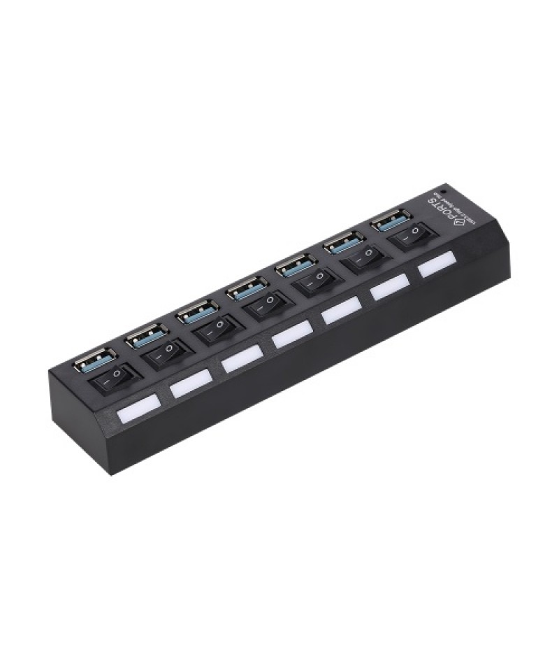 7-Port USB 3.0 HUB USB Splitter 7 Ports Expander with Switch For PC