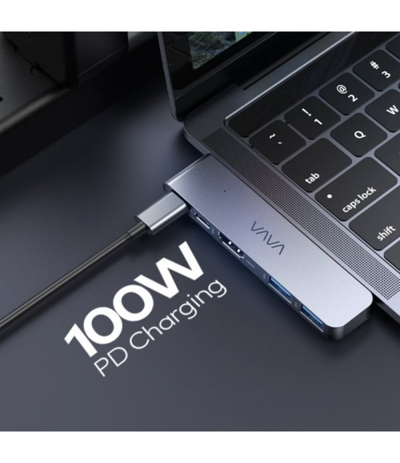 5-in-2 USB C Hub Multiport Adapter for MacBook Air MacBook Pro