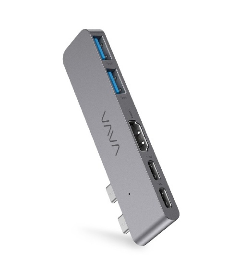 5-in-2 USB C Hub Multiport Adapter for MacBook Air MacBook Pro