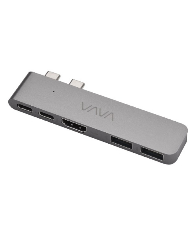 5-in-2 USB C Hub Multiport Adapter for MacBook Air MacBook Pro