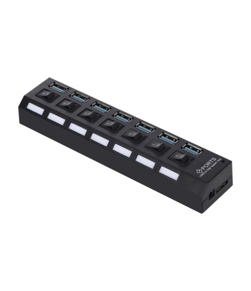7-Port USB 3.0 HUB USB Splitter 7 Ports Expander with Switch For PC