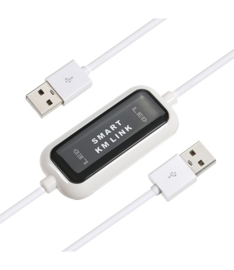 2 Port USB KM Keyboard Mouse Switch File Data Transfer Share Link Cable