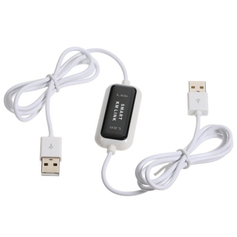 2 Port USB KM Keyboard Mouse Switch File Data Transfer Share Link Cable