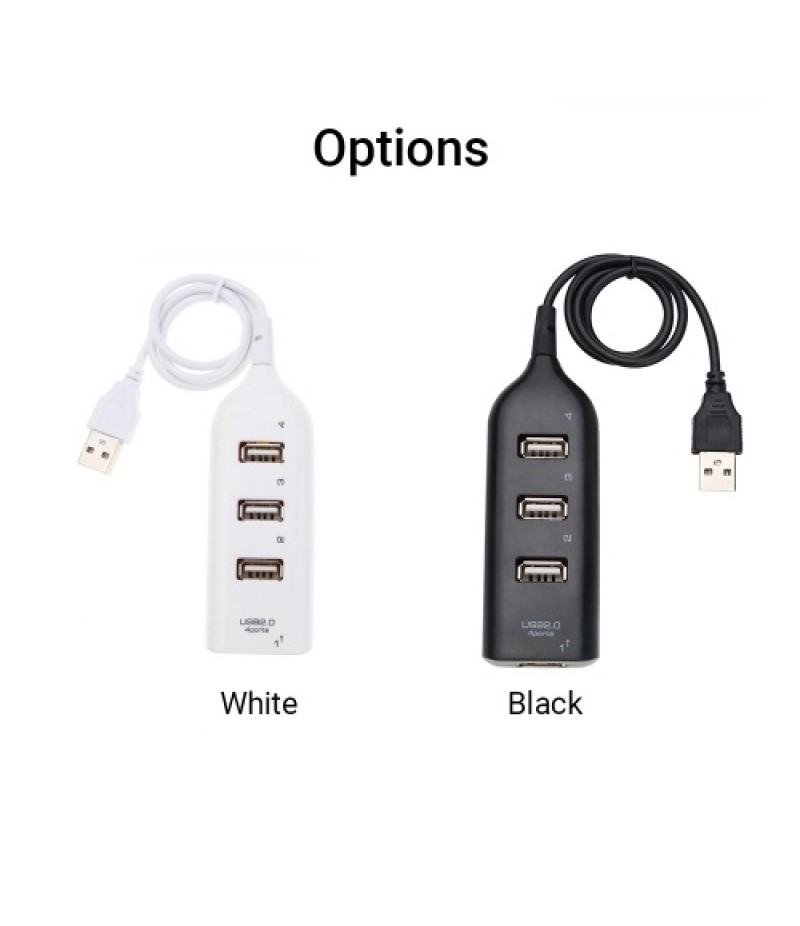 4-Ports USB Hub 1-Meter Portable USB 2.0/1.1 Splitter