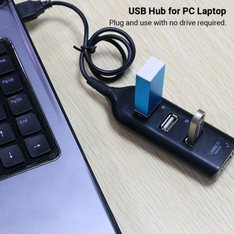 4-Ports USB Hub 1-Meter Portable USB 2.0/1.1 Splitter