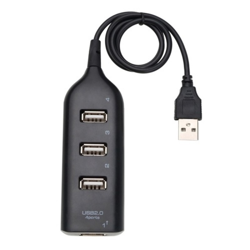 4-Ports USB Hub 1-Meter Portable USB 2.0/1.1 Splitter