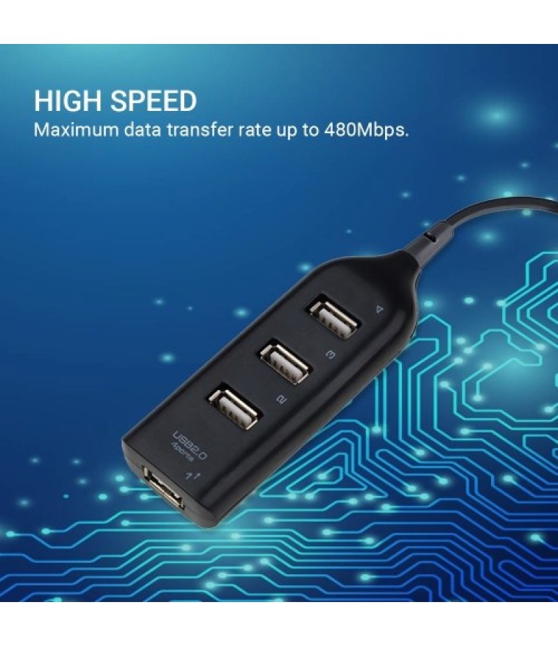 4-Ports USB Hub 1-Meter Portable USB 2.0/1.1 Splitter