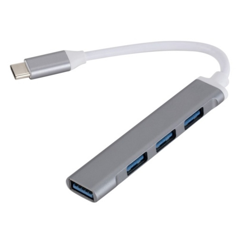 C809 Type C USB Hub 4-Port USB 3.0 Data Hub Adapter  USB 3.0 Hub Extension Cable Splitter 4 Ports High Speed Cable Split