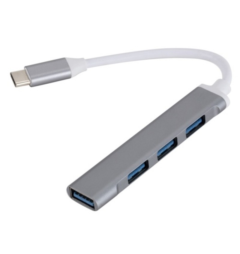 C809 Type C USB Hub 4-Port USB 3.0 Data Hub Adapter Portable USB 3.0 Hub Extension Cable Splitter 4 Ports High Speed Cable Split
