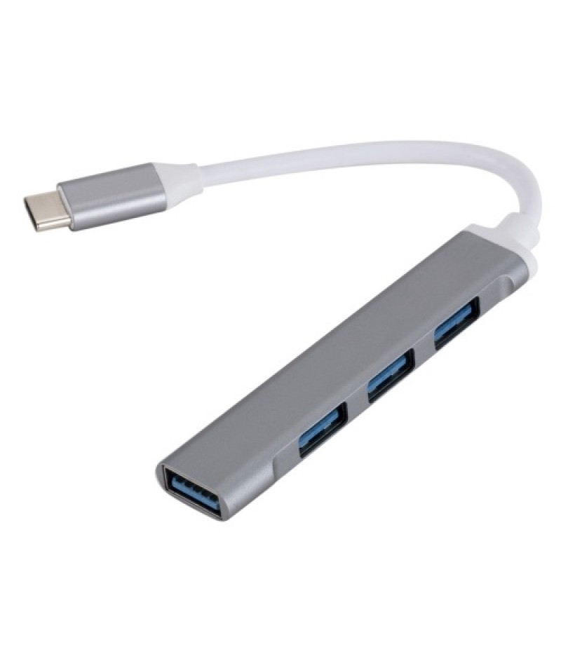 C809 Type C USB Hub 4-Port USB 3.0 Data Hub Adapter Portable USB 3.0 Hub Extension Cable Splitter 4 Ports High Speed Cable Split