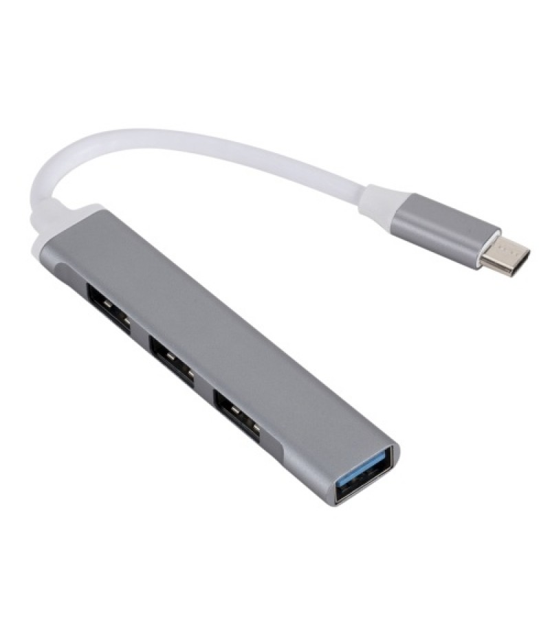 C809 Type C USB Hub 4-Port USB 3.0 Data Hub Adapter Portable USB 3.0 Hub Extension Cable Splitter 4 Ports High Speed Cable Split