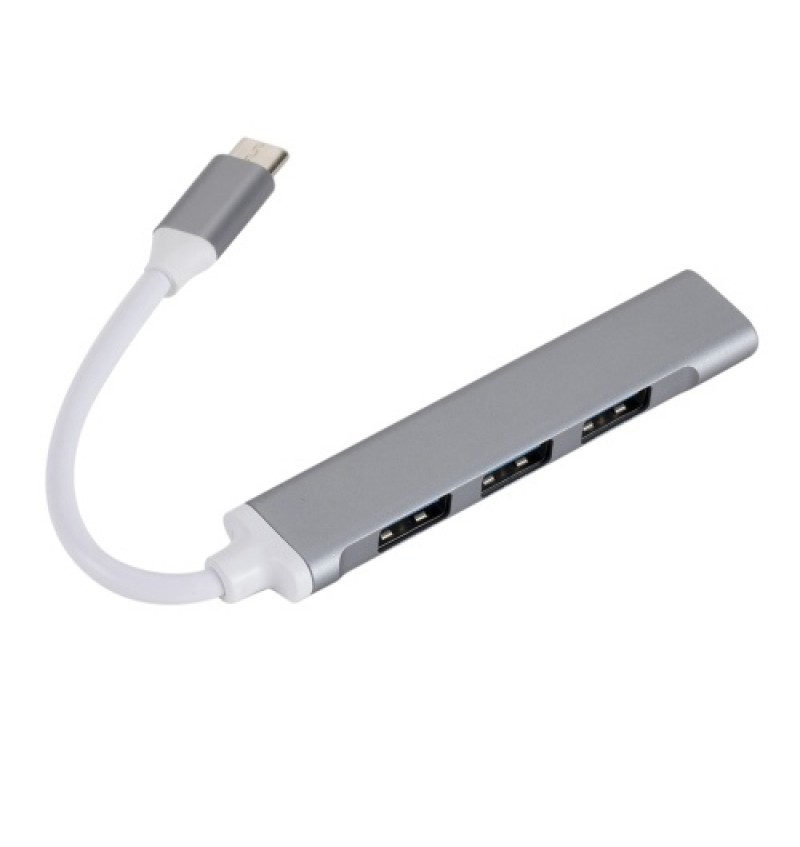 C809 Type C USB Hub 4-Port USB 3.0 Data Hub Adapter Portable USB 3.0 Hub Extension Cable Splitter 4 Ports High Speed Cable Split