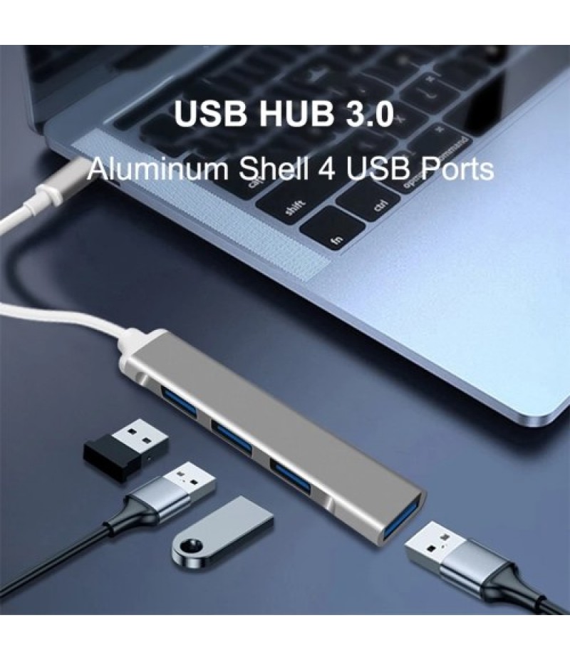 C809 Type C USB Hub 4-Port USB 3.0 Data Hub Adapter Portable USB 3.0 Hub Extension Cable Splitter 4 Ports High Speed Cable Split