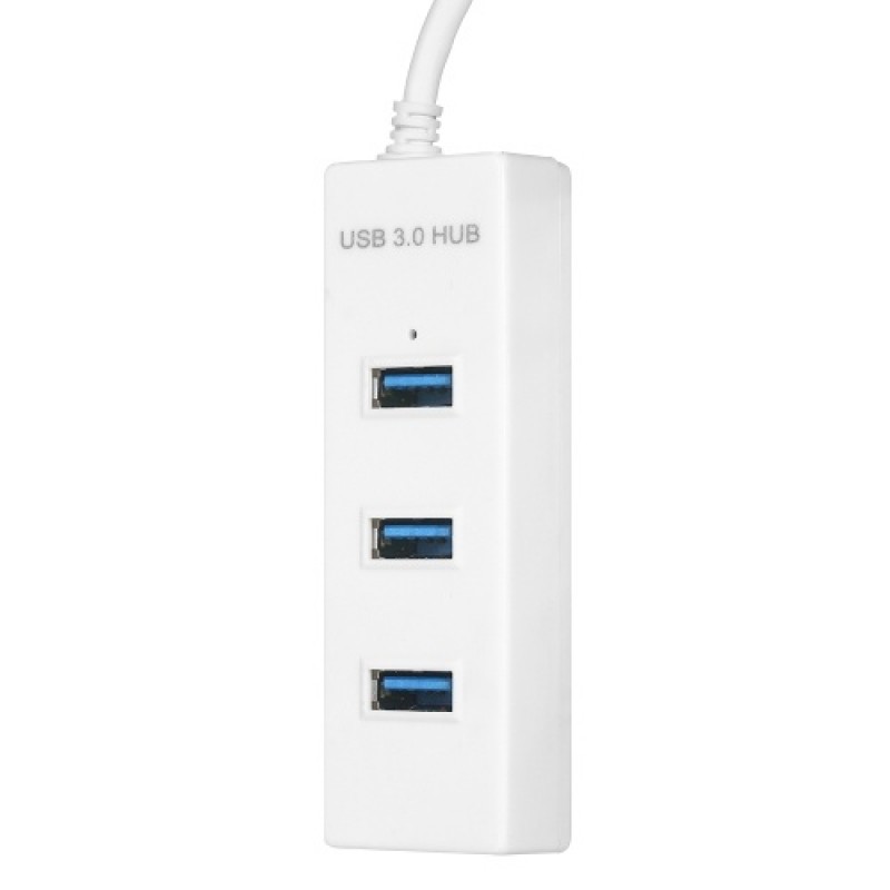 USB3.0 Hi-speed Hub 4 Port USB3.0 Hub with Micro USB Power Supply Simultaneous Use 5Gbps Transmission Large Files Small &amp; Li