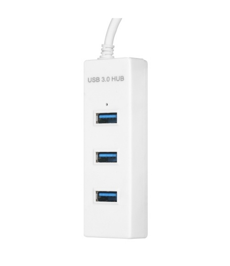 USB3.0 Hi-speed Hub 4 Port USB3.0 Hub with Micro USB Power Supply Simultaneous Use 5Gbps Transmission Large Files Small &amp; Li
