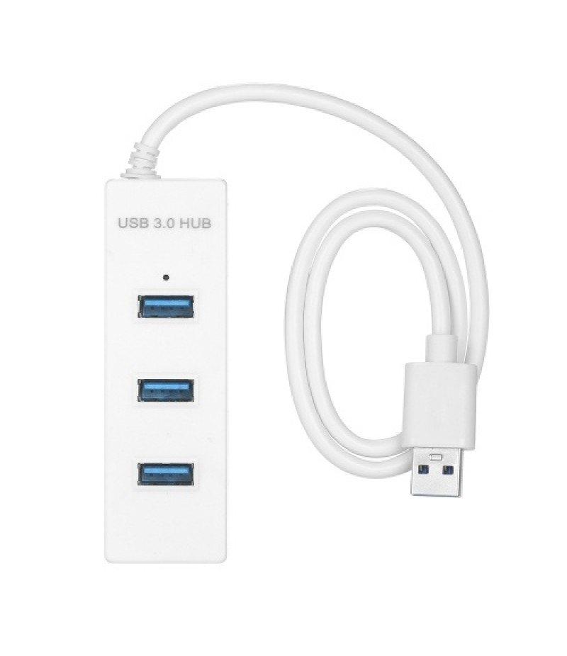 USB3.0 Hi-speed Hub 4 Port USB3.0 Hub with Micro USB Power Supply Simultaneous Use 5Gbps Transmission Large Files Small &amp; Li