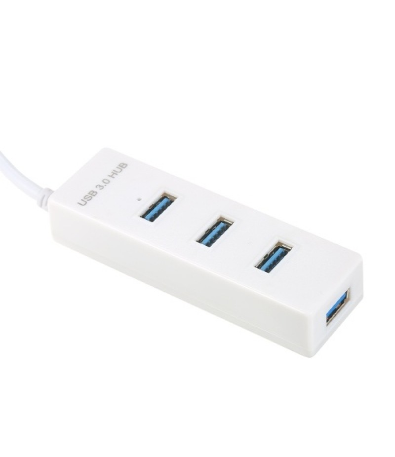 USB3.0 Hi-speed Hub 4 Port USB3.0 Hub with Micro USB Power Supply Simultaneous Use 5Gbps Transmission Large Files Small &amp; Li