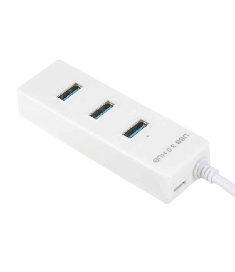 USB3.0 Hi-speed Hub 4 Port USB3.0 Hub with Micro USB Power Supply Simultaneous Use 5Gbps Transmission Large Files Small &amp; Li