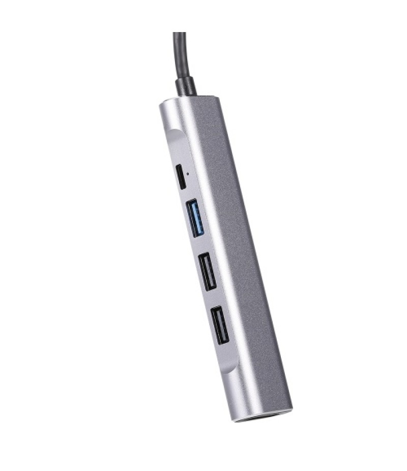 5-in-1 USB-C Hub USB3.0 USB2.0 Type-C to 4K HD Converter PD Quick Charge /Data Transfer USB Hub