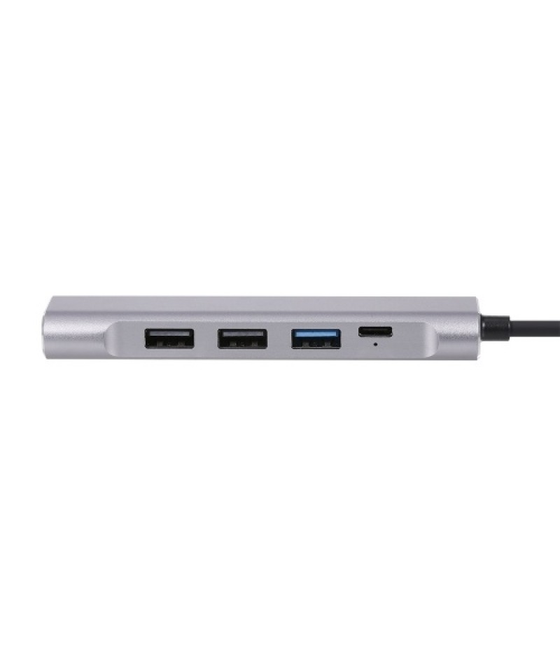 5-in-1 USB-C Hub USB3.0 USB2.0 Type-C to 4K HD Converter PD Quick Charge /Data Transfer USB Hub