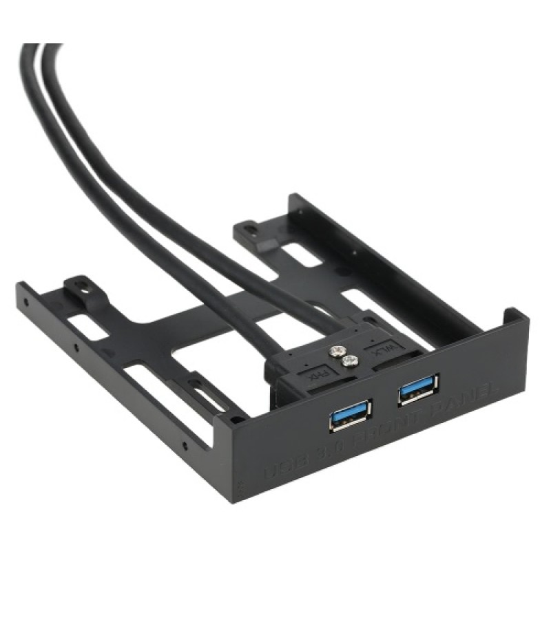 USB 3.0 Front Panel Hub 2 Port Expansion Bay 20 Pin to USB3.0 60cm Bracket Adapter Cable for PC Desktop 2.5" Floppy Bay
