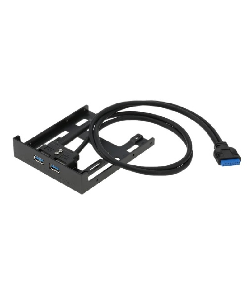 USB 3.0 Front Panel Hub 2 Port Expansion Bay 20 Pin to USB3.0 60cm Bracket Adapter Cable for PC Desktop 2.5" Floppy Bay