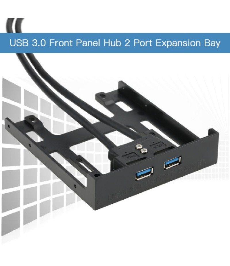 USB 3.0 Front Panel Hub 2 Port Expansion Bay 20 Pin to USB3.0 60cm Bracket Adapter Cable for PC Desktop 2.5" Floppy Bay