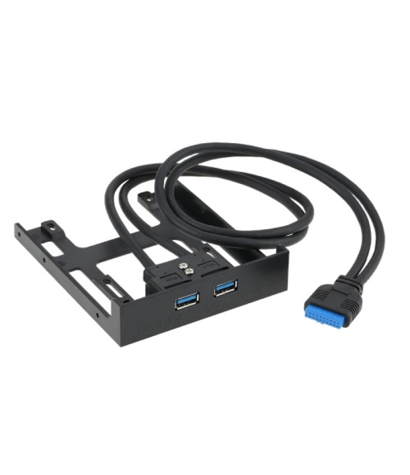USB 3.0 Front Panel Hub 2 Port Expansion Bay 20 Pin to USB3.0 60cm Bracket Adapter Cable for PC Desktop 2.5" Floppy Bay