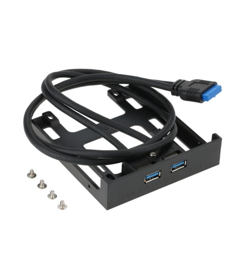 USB 3.0 Front Panel Hub 2 Port Expansion Bay 20 Pin to USB3.0 60cm Bracket Adapter Cable for PC Desktop 2.5" Floppy Bay