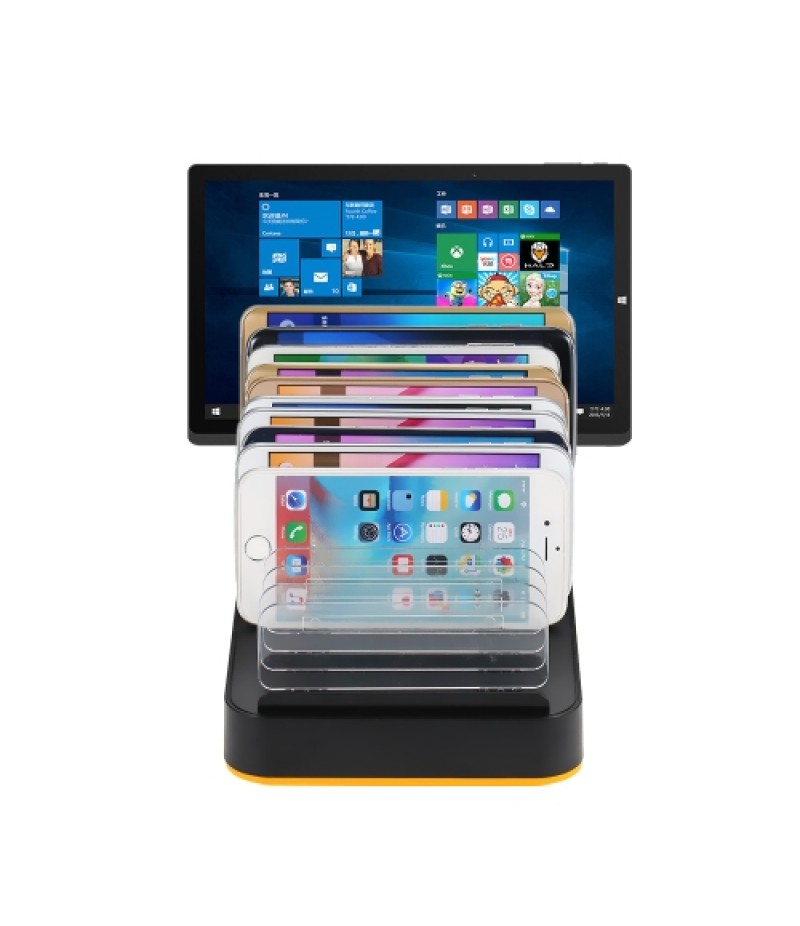 80W 15-Port Adjustable Dividers USB Charger Smart Charging Station Dock Multi Device Desktop Organizer Hub Stand with Intelligen
