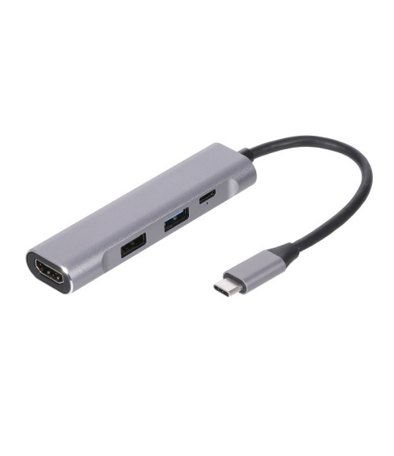 4-in-1 USB-C Hub USB3.0 USB2.0 Type-C to HD Converter PD Quick Charge USB Hub