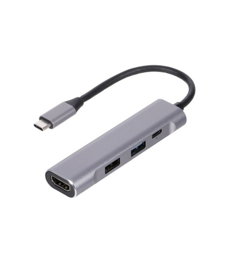 4-in-1 USB-C Hub USB3.0 USB2.0 Type-C to HD Converter PD Quick Charge USB Hub