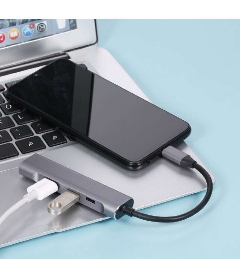 4-in-1 USB-C Hub USB3.0 USB2.0 Type-C to HD Converter PD Quick Charge USB Hub