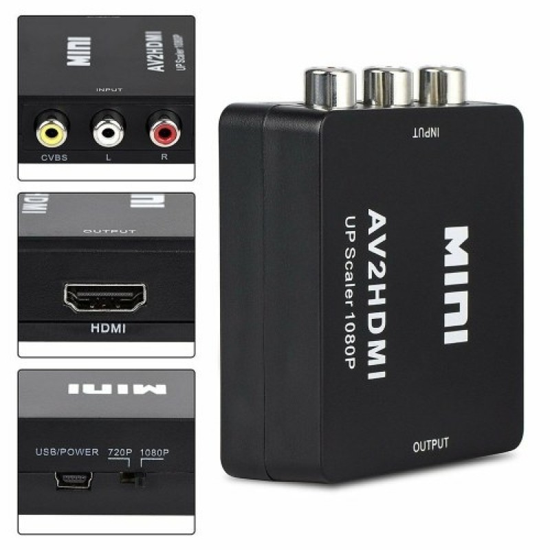 Mini  USB Charge Transverter Adjustable 720P/1080P High Definition Converter
