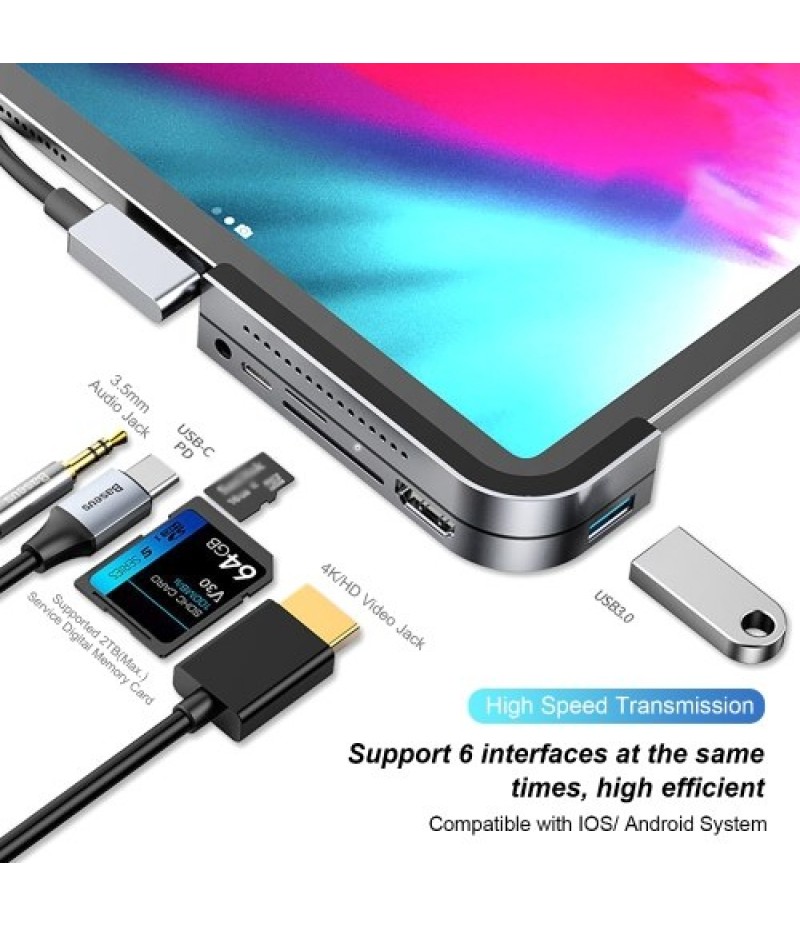 Type-C Docking Station Transfer High-Definition Multi-media Interface USB3.0 Hub with 3.5mm Jack/ Supported Service Digital Memo