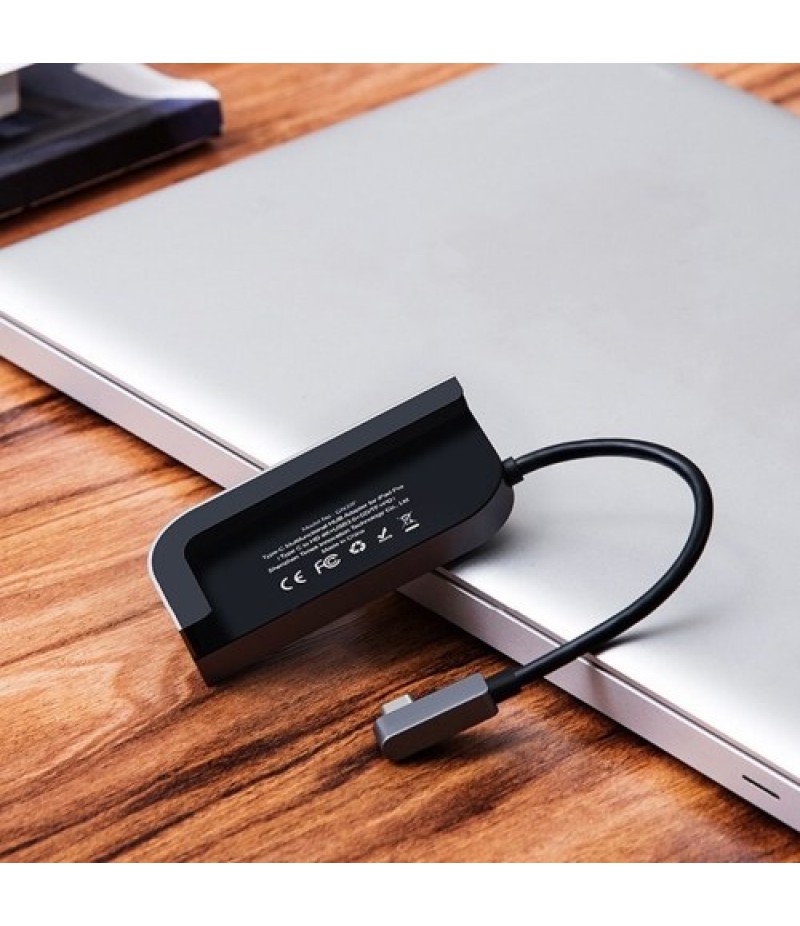 Type-C Docking Station Transfer High-Definition Multi-media Interface USB3.0 Hub with 3.5mm Jack/ Supported Service Digital Memo
